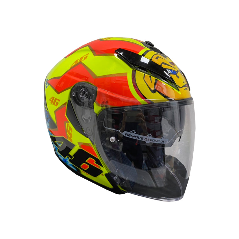 AGV K-5 Jet Top Rossi Soleluna 2001 Helmet (Asian fit) FREE PARANI M10 – Singapore Racing World