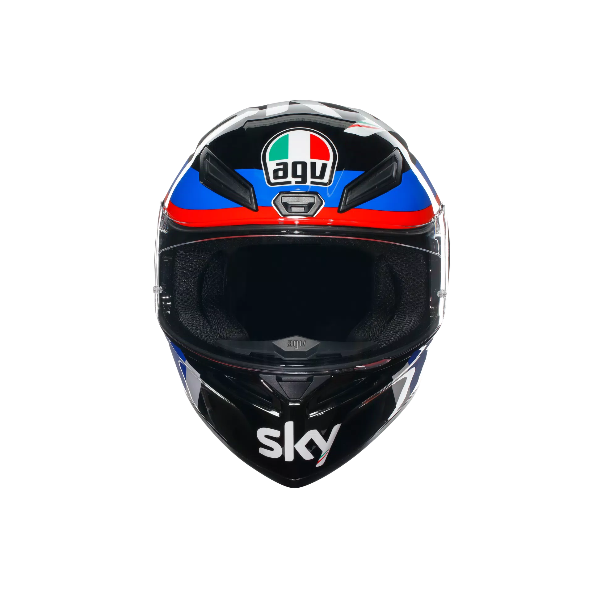 agv k1 sky racing S Fastlap Helmet Black/Purple/Pink / LG Ready for generic communication system. AGV K1 S VR46 Sky