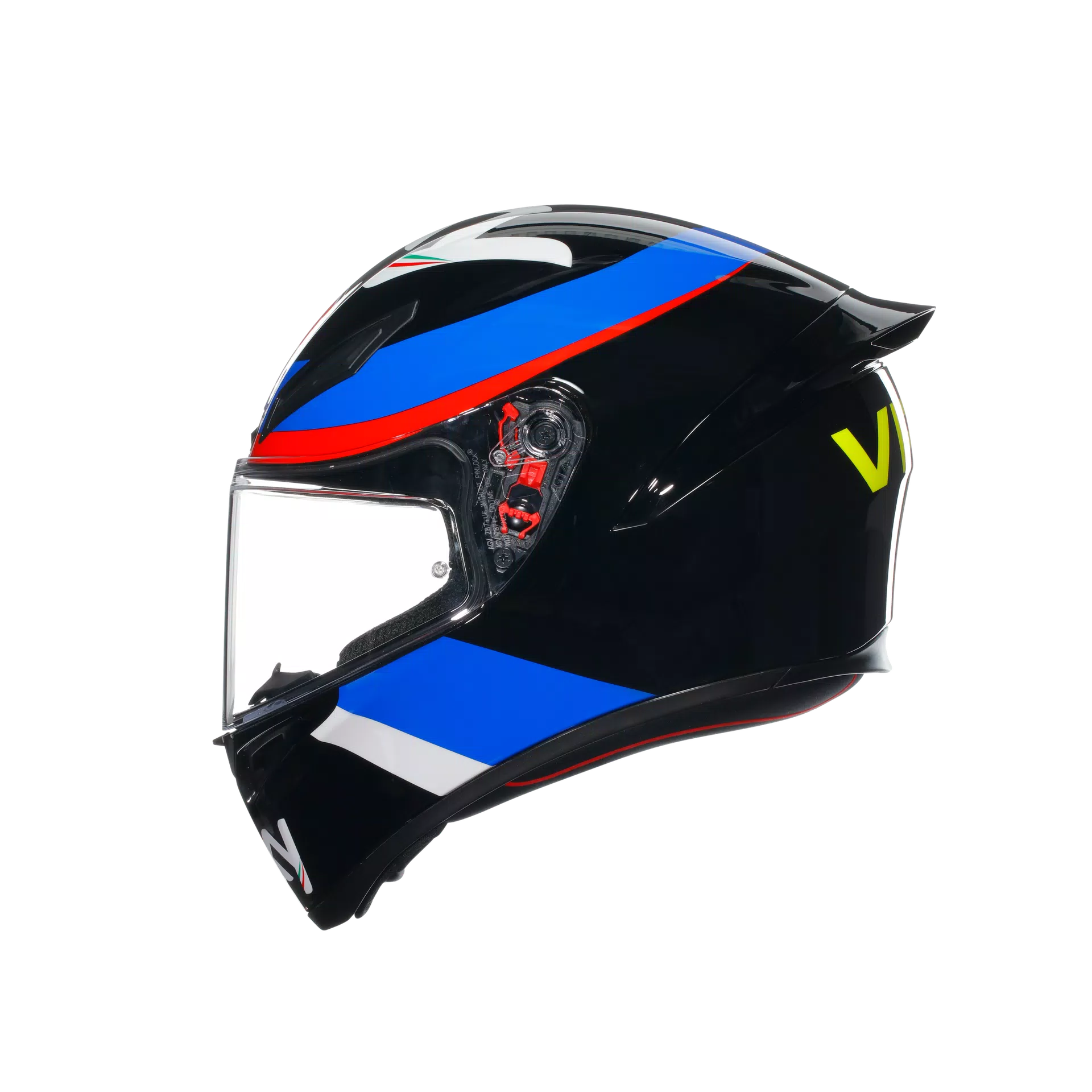 agv k1 sky racing Rossi Vr46 Team Black Blue Road Helmet Size Medium Large 58cm Rear extractors are integrated into the spoiler AGV K1 S - Sky