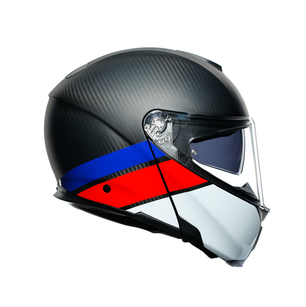 AGV Sportmodular Layer Carbon Red Blue Helmet Asian fit (FREE HEVIK HELMET BAG)