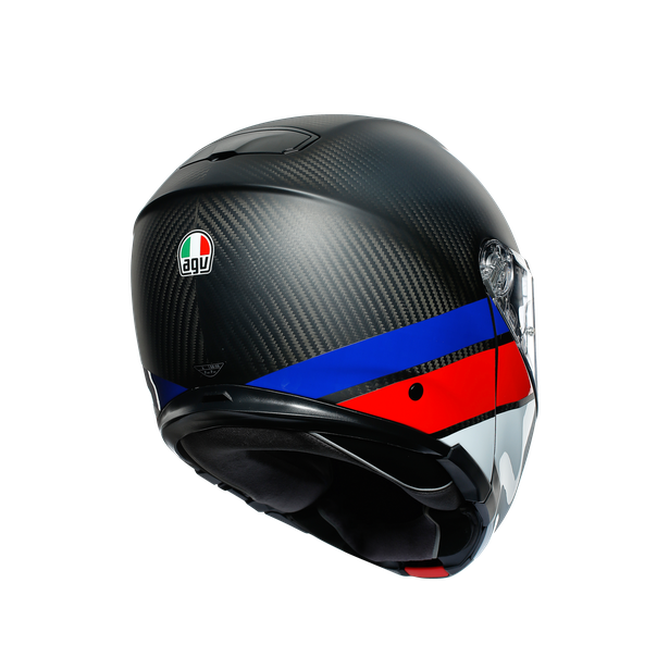 AGV Sportmodular Layer Carbon Red Blue Helmet Asian fit (FREE HEVIK HELMET BAG)
