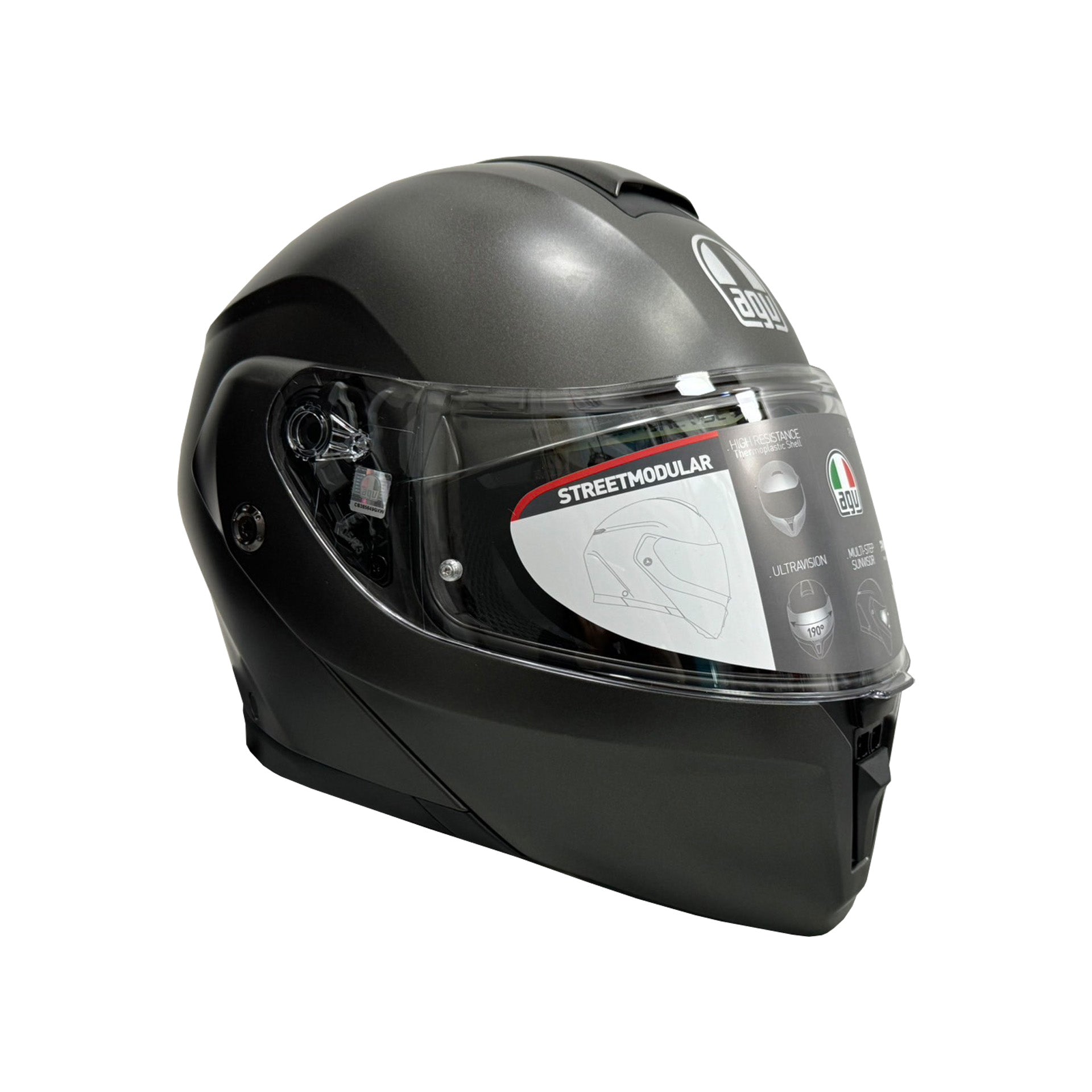 AGV Streetmodular Solid Helmet (Asian fit) FREE SENA E30 INTERCOM & HEVIK HELMET BAG