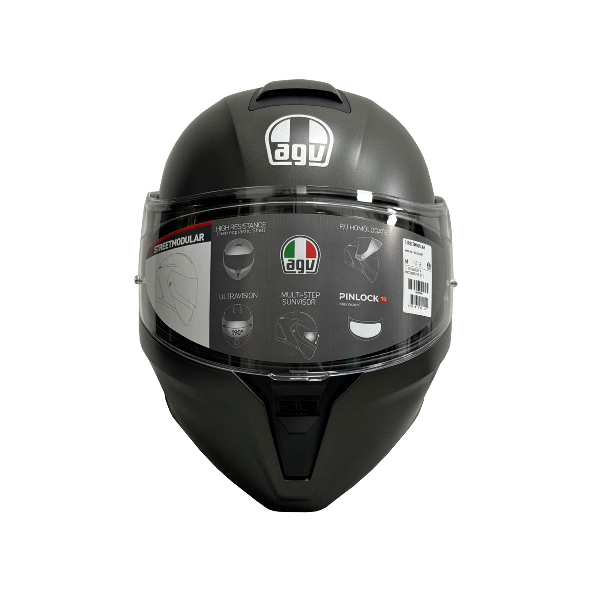 AGV Streetmodular Solid Helmet (Asian fit) FREE SENA E30 INTERCOM & HEVIK HELMET BAG