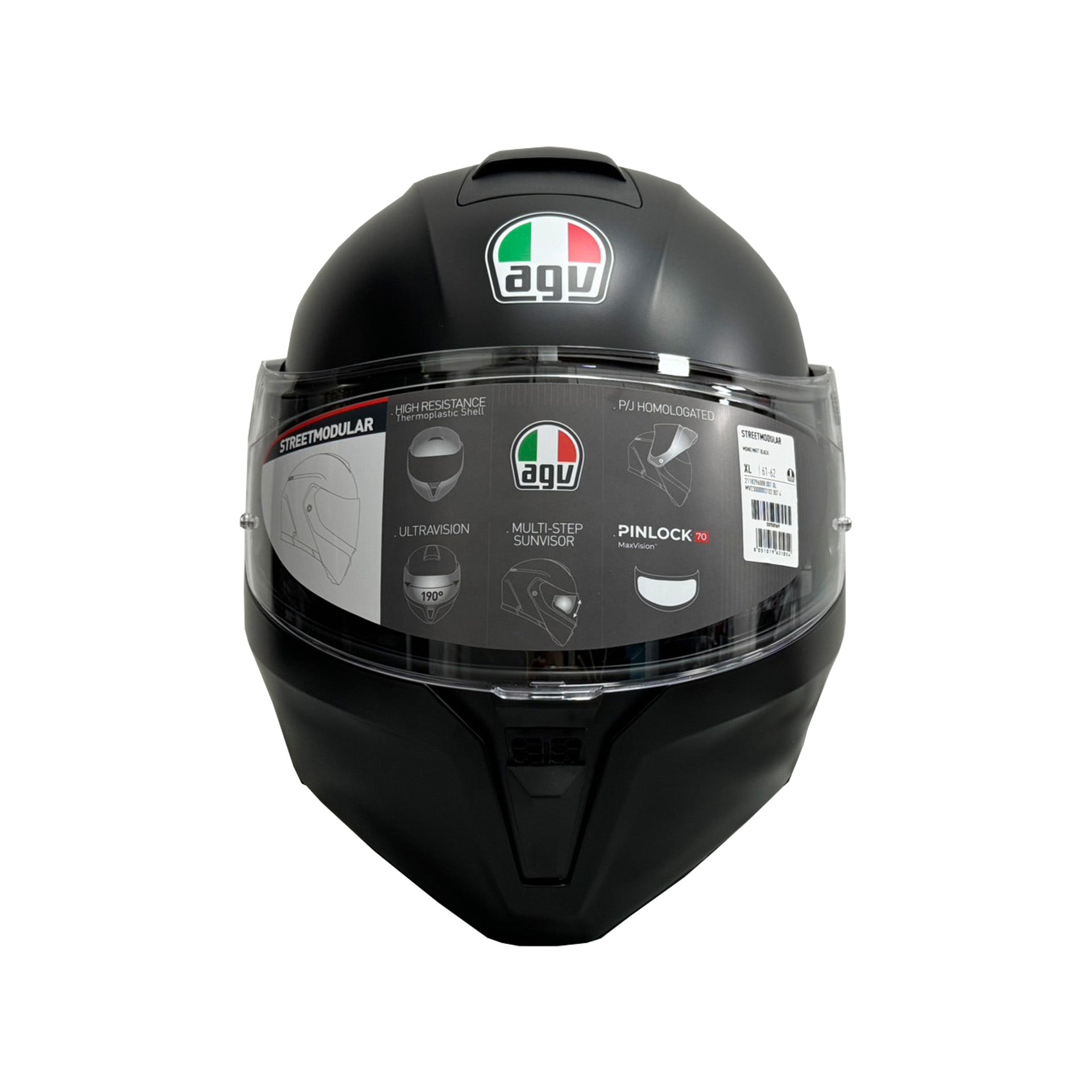 AGV Streetmodular Solid Helmet (Asian fit) FREE HEVIK HELMET BAG