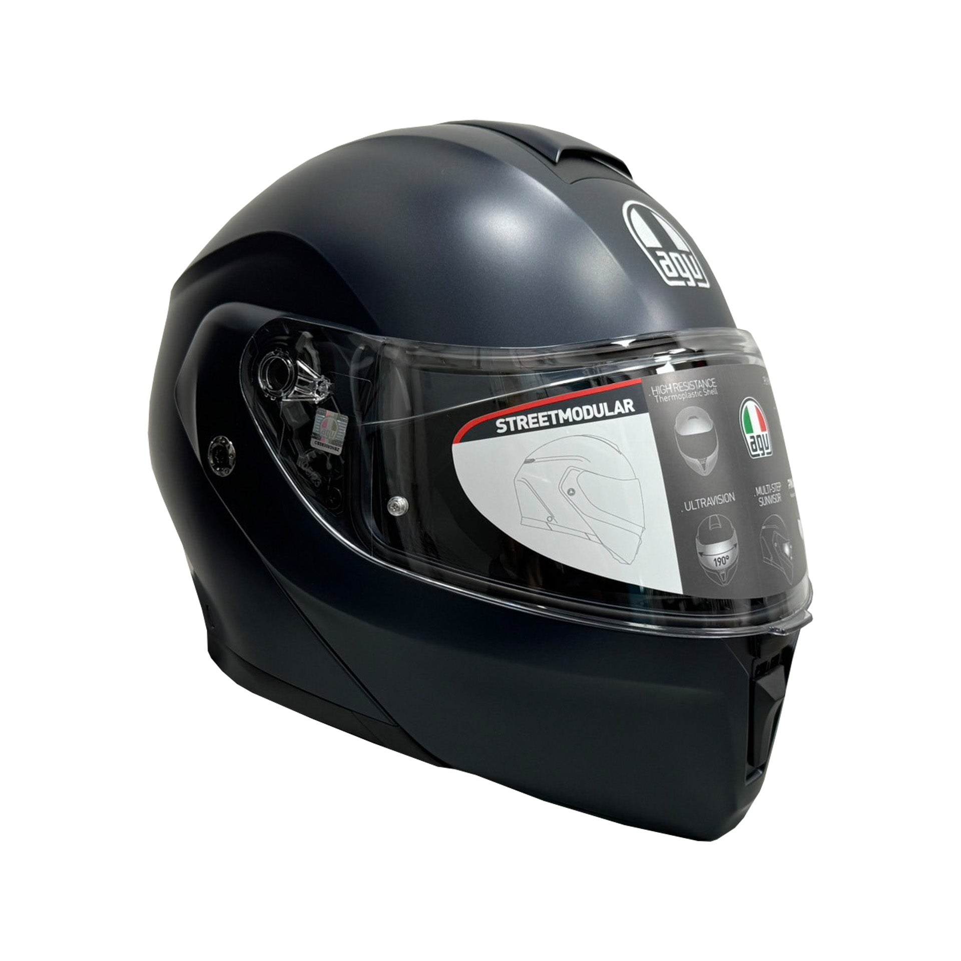 AGV Streetmodular Solid Helmet (Asian fit) FREE SENA E30 INTERCOM & HEVIK HELMET BAG