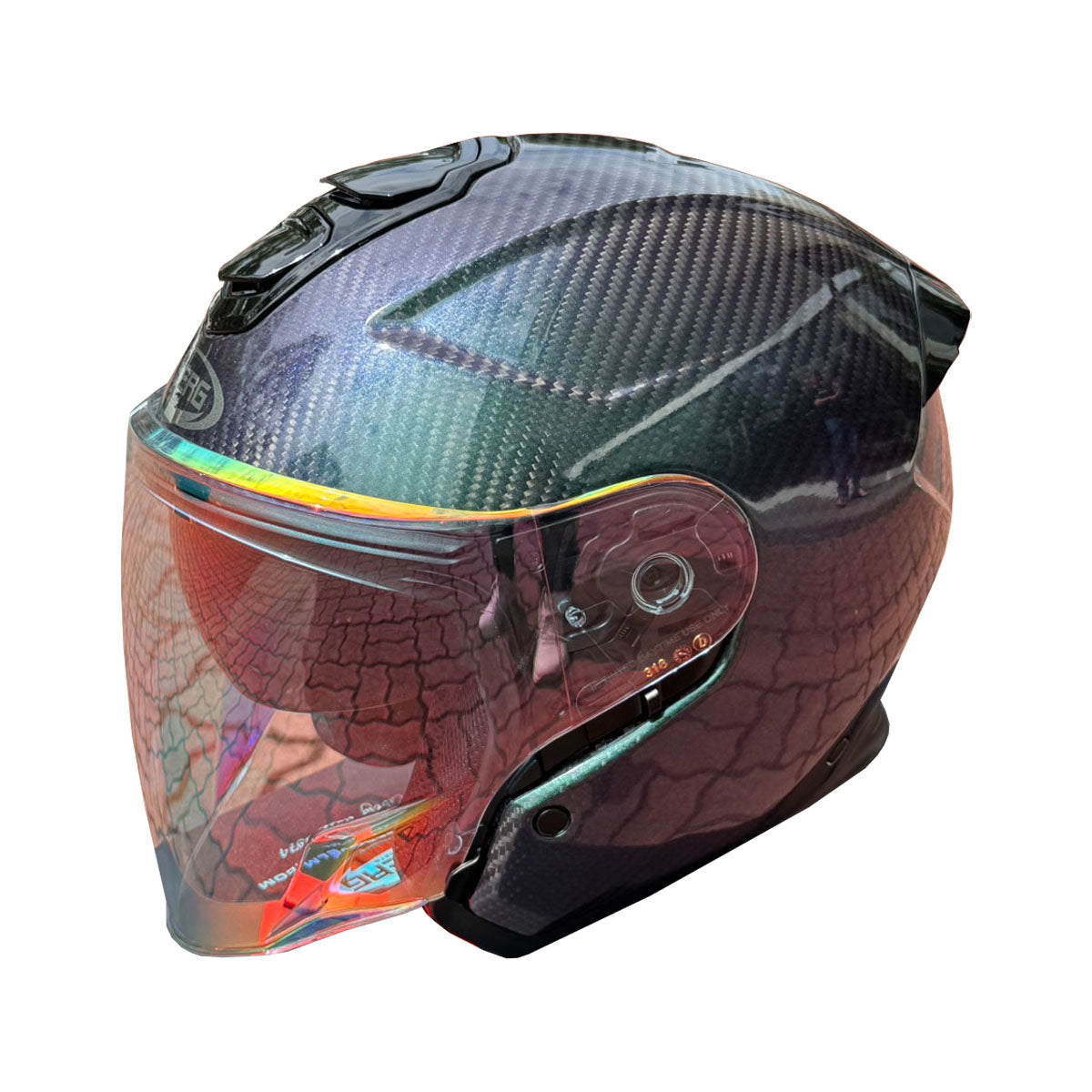 Caberg Flyon II Special Edition Carbon Iridium Helmet (FREE CABERG PREMIUM BAG + SENA E30 INTERCOM)