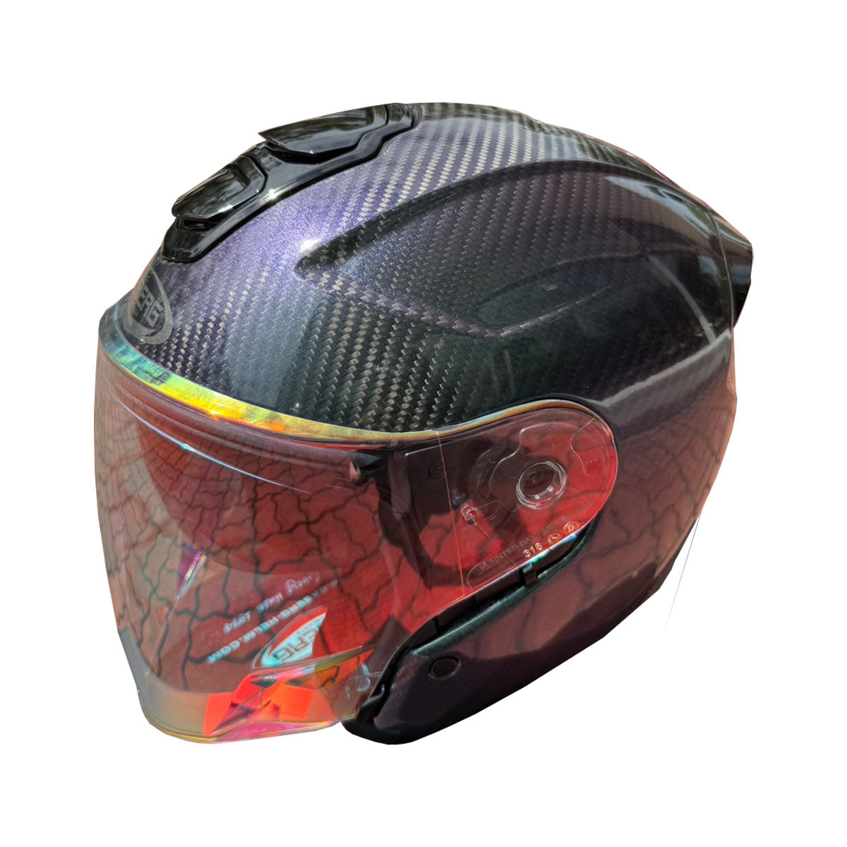 Caberg Flyon II Special Edition Carbon Iridium Helmet (FREE CABERG PREMIUM BAG + SENA E30 INTERCOM)