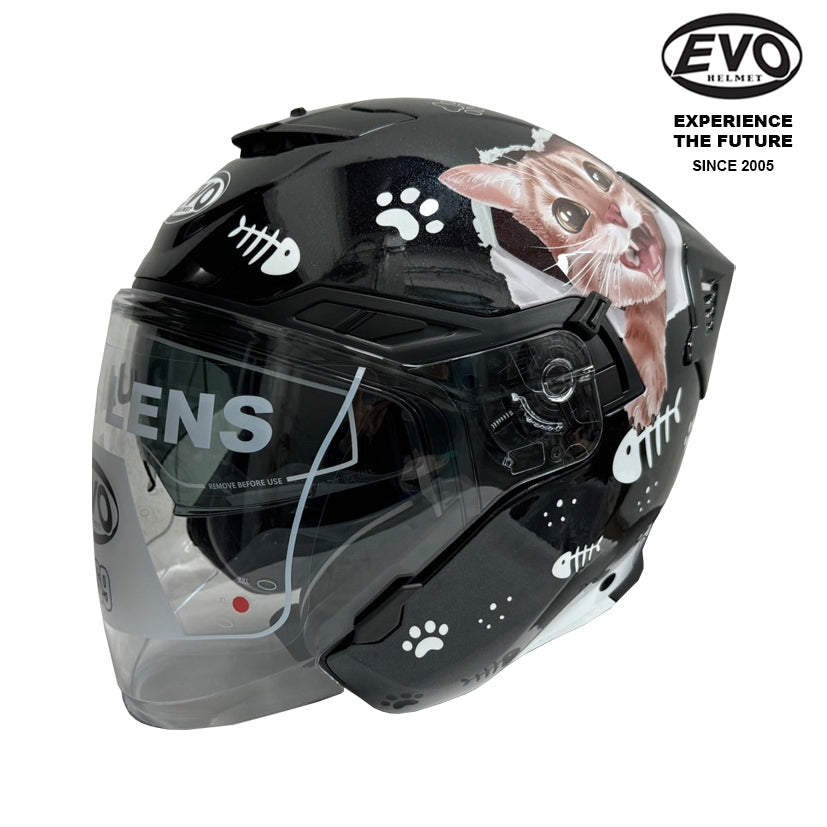 EVO RS9 Cat Helmet (FREE HEVIK HELMET BAG) – Singapore Racing World