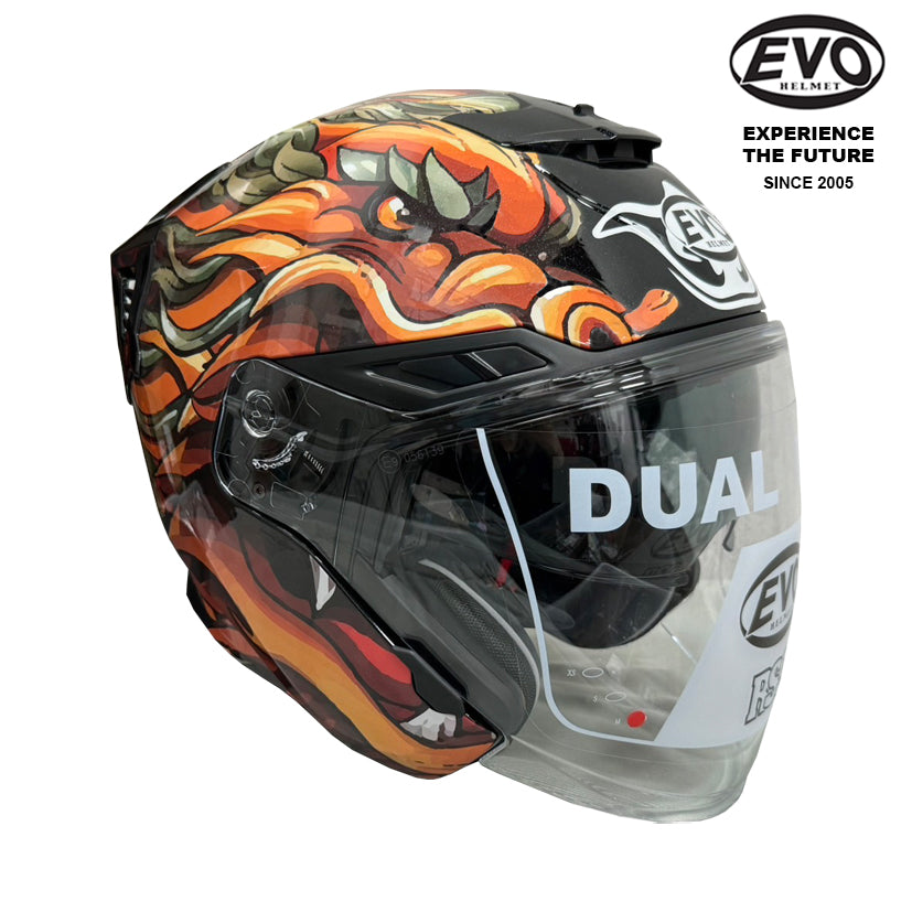 EVO RS9 Dragon Head Helmet (FREE HEVIK HELMET BAG)