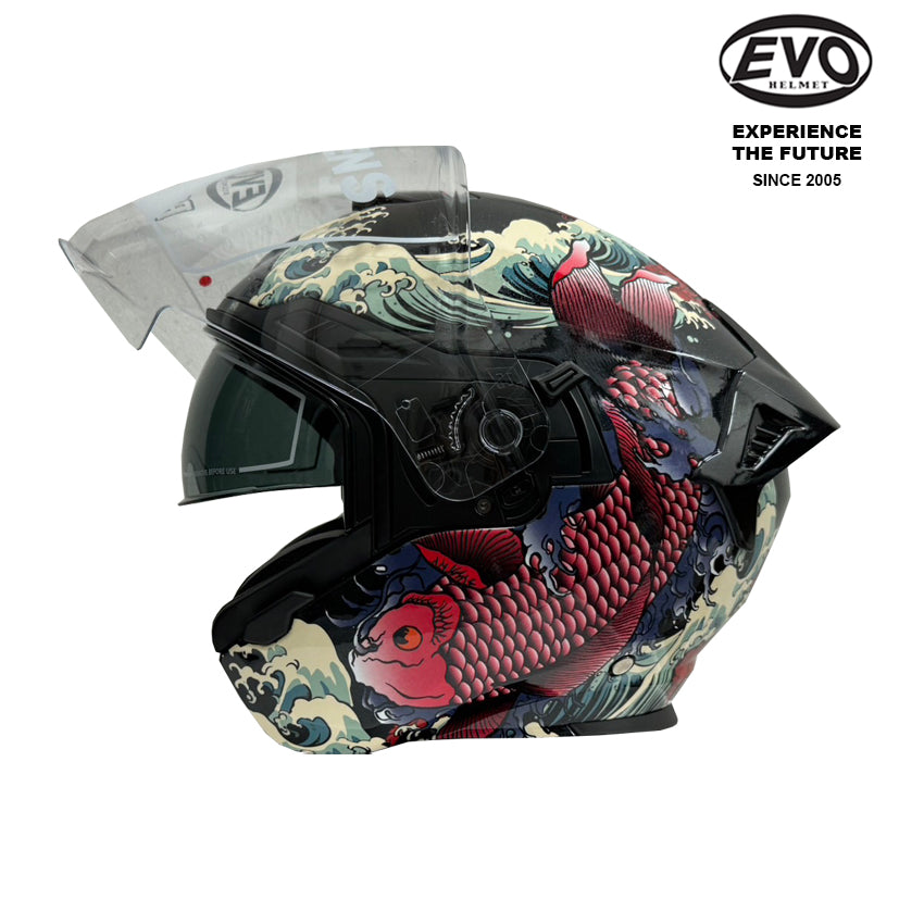EVO RS9 Koi Dragon Helmet (FREE HEVIK HELMET BAG)