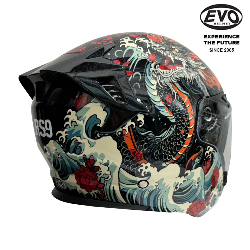 EVO RS9 Koi Dragon Helmet (FREE HEVIK HELMET BAG)