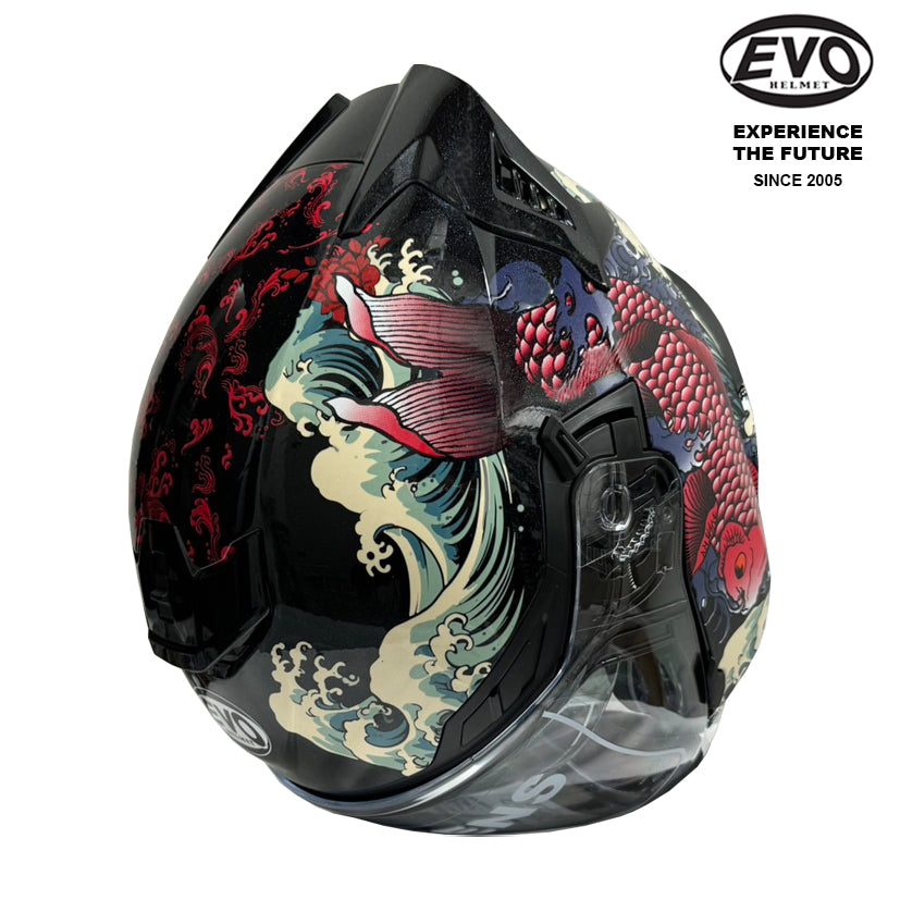 EVO RS9 Koi Dragon Helmet (FREE HEVIK HELMET BAG)