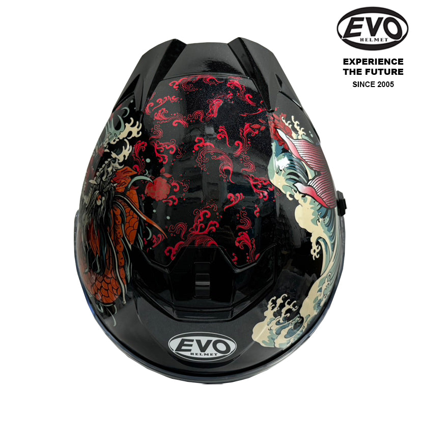EVO RS9 Koi Dragon Helmet (FREE HEVIK HELMET BAG)