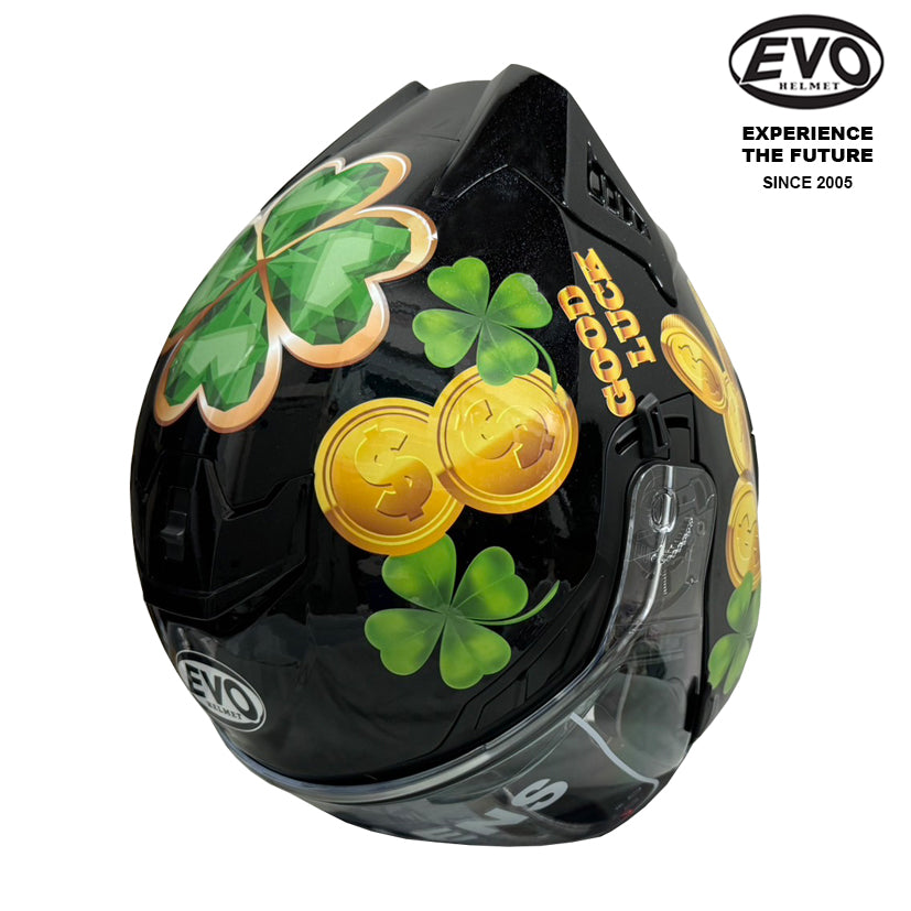 EVO RS9 Lucky Clover Helmet (FREE HEVIK HELMET BAG)