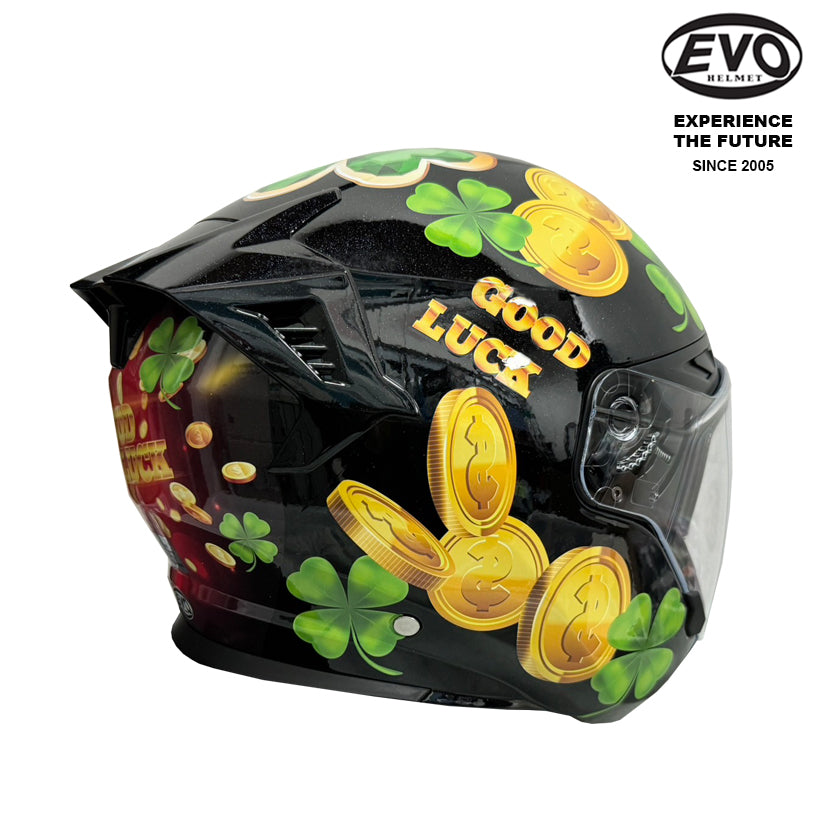 EVO RS9 Lucky Clover Helmet (FREE HEVIK HELMET BAG)