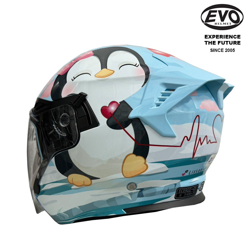 EVO RS9 Penguins Helmet (FREE HEVIK HELMET BAG)