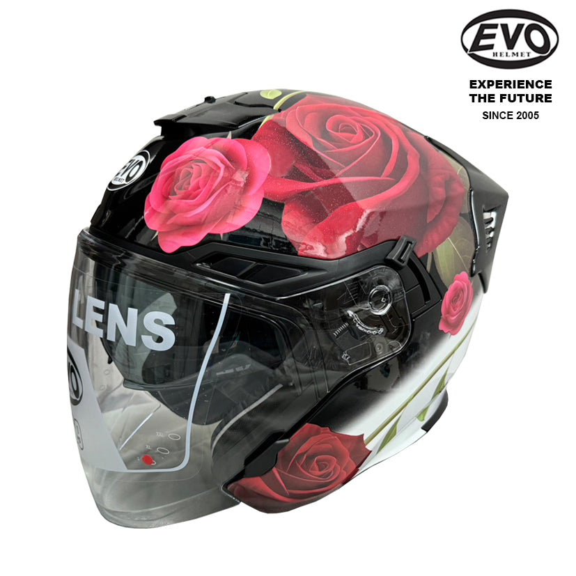 EVO RS9 Roses Helmet (FREE HEVIK HELMET BAG)