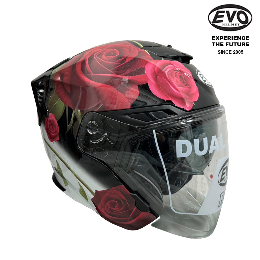 EVO RS9 Roses Helmet (FREE HEVIK HELMET BAG)