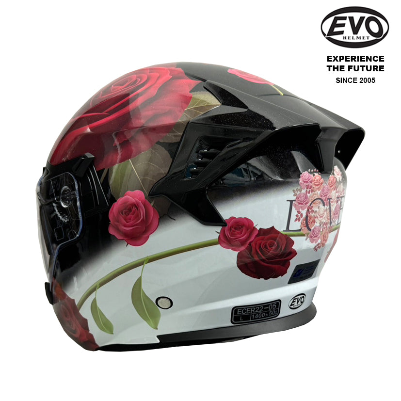 EVO RS9 Roses Helmet (FREE HEVIK HELMET BAG)