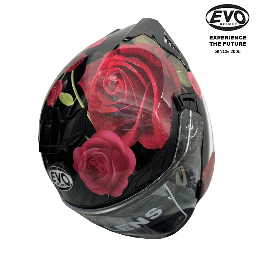 EVO RS9 Roses Helmet (FREE HEVIK HELMET BAG)