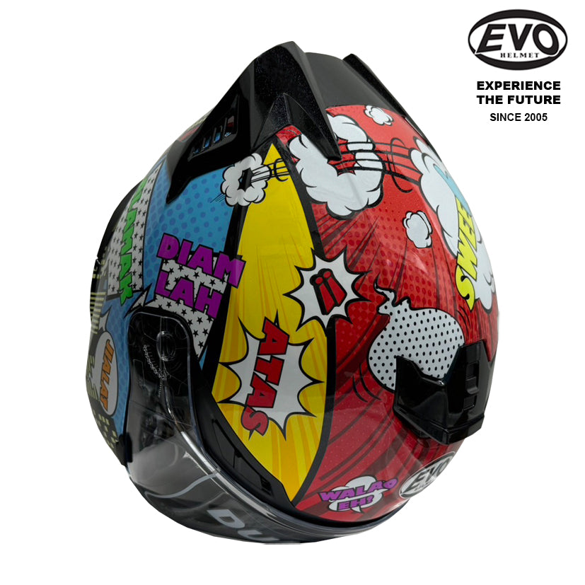 EVO RS9 Singlish Helmet (FREE HEVIK HELMET BAG)