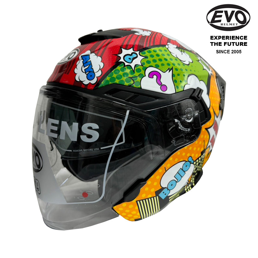 EVO RS9 Singlish Helmet (FREE HEVIK HELMET BAG)