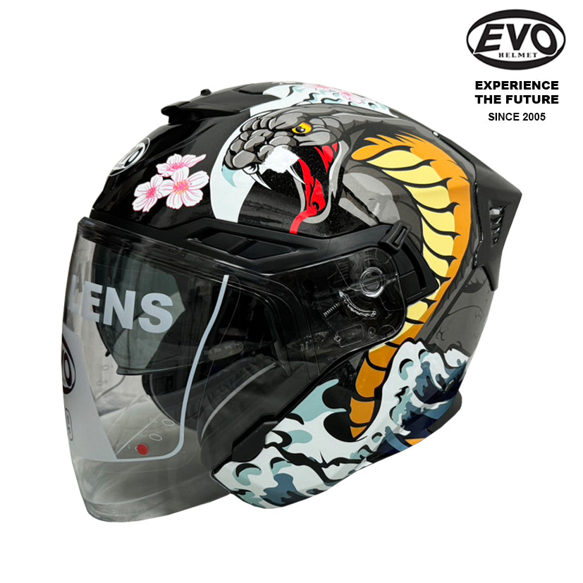 EVO RS9 Snake & Tiger Helmet (FREE HEVIK HELMET BAG)