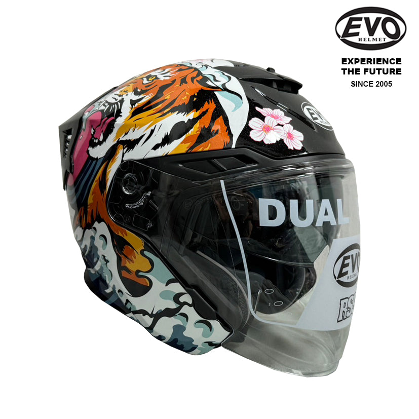 EVO RS9 Snake & Tiger Helmet (FREE HEVIK HELMET BAG)