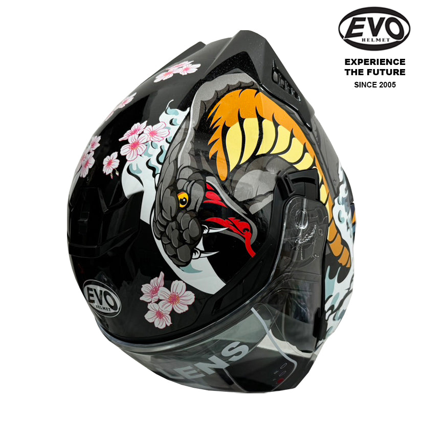 EVO RS9 Snake & Tiger Helmet (FREE HEVIK HELMET BAG)