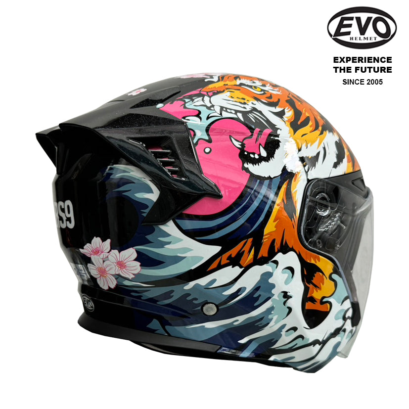 EVO RS9 Snake & Tiger Helmet (FREE HEVIK HELMET BAG)