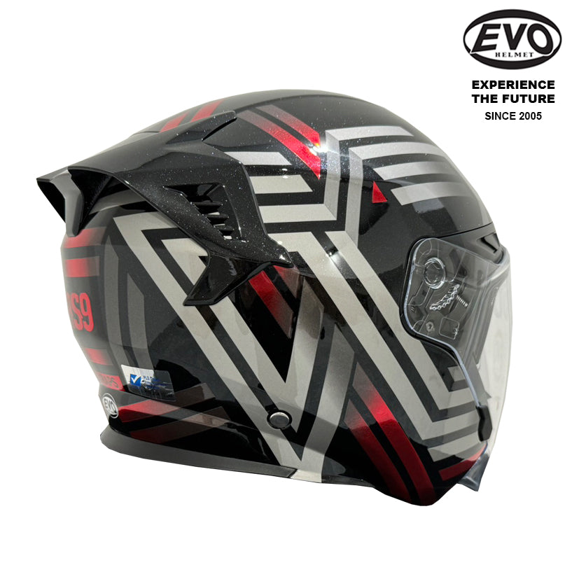 EVO RS9 Straps Helmet (FREE HEVIK HELMET BAG)