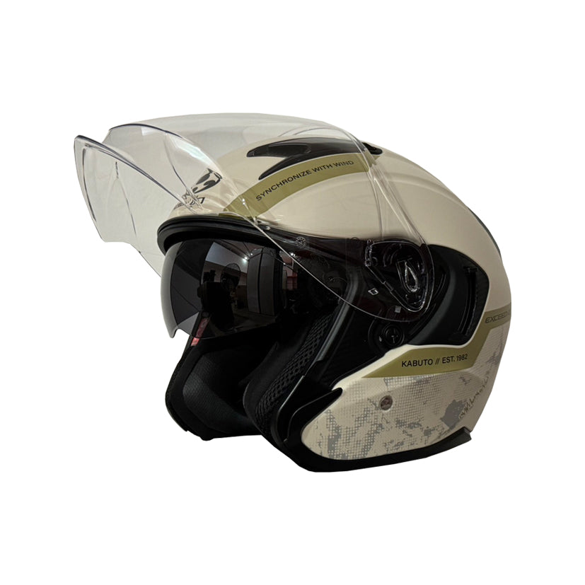 Kabuto Exceed 2 Dune Helmet (FREE SENA E30 INTERCOM & HEVIK HELMET BAG)