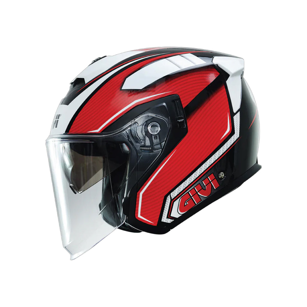 GIVI M37.0 Graphic Rosso Helmet (FREE HEVIK HELMET BAG)