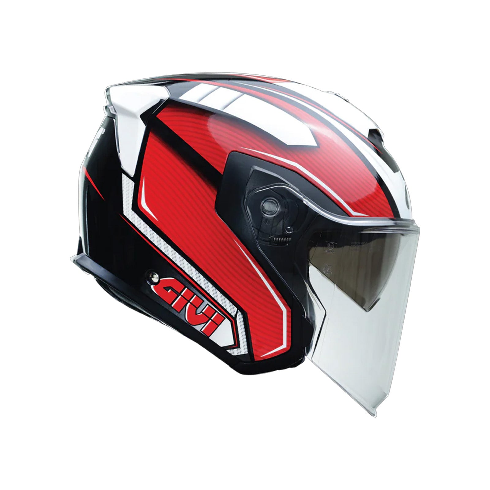 GIVI M37.0 Graphic Rosso Helmet (FREE HEVIK HELMET BAG)