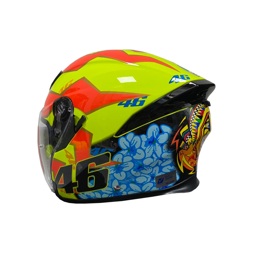 AGV K-5 Jet Top Rossi Soleluna 2001 Helmet (Asian fit) FREE PARANI M10 BLUETOOTH INTERCOM & HEVIK HELMET BAG