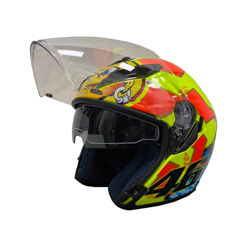 AGV K-5 Jet Top Rossi Soleluna 2001 Helmet (Asian fit) FREE PARANI M10 BLUETOOTH INTERCOM & HEVIK HELMET BAG