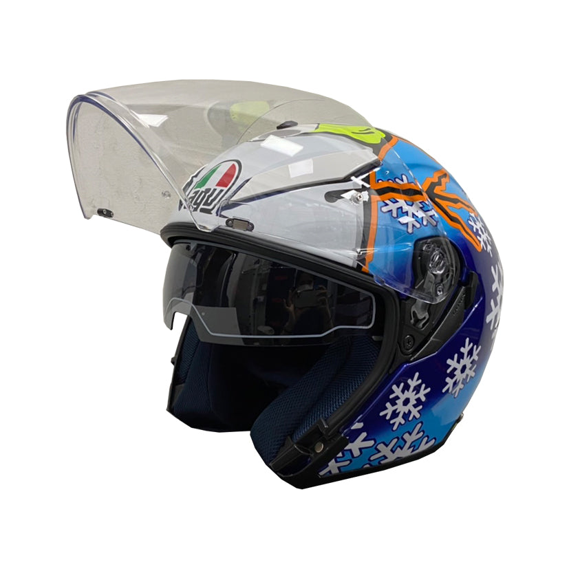 AGV K-5 Jet Top Rossi Winter Test 2016 Helmet (Asian fit) FREE PARANI M10 BLUETOOTH INTERCOM & HEVIK HELMET BAG