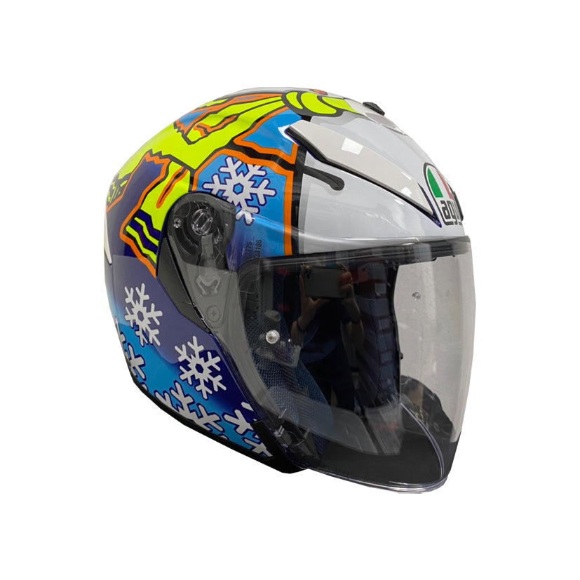 AGV K-5 Jet Top Rossi Winter Test 2016 Helmet (Asian fit) FREE PARANI M10 BLUETOOTH INTERCOM & HEVIK HELMET BAG