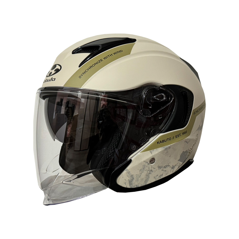 Kabuto Exceed 2 Dune Helmet (FREE SENA 3S PLUS INTERCOM & HEVIK HELMET BAG)  – Singapore Racing World